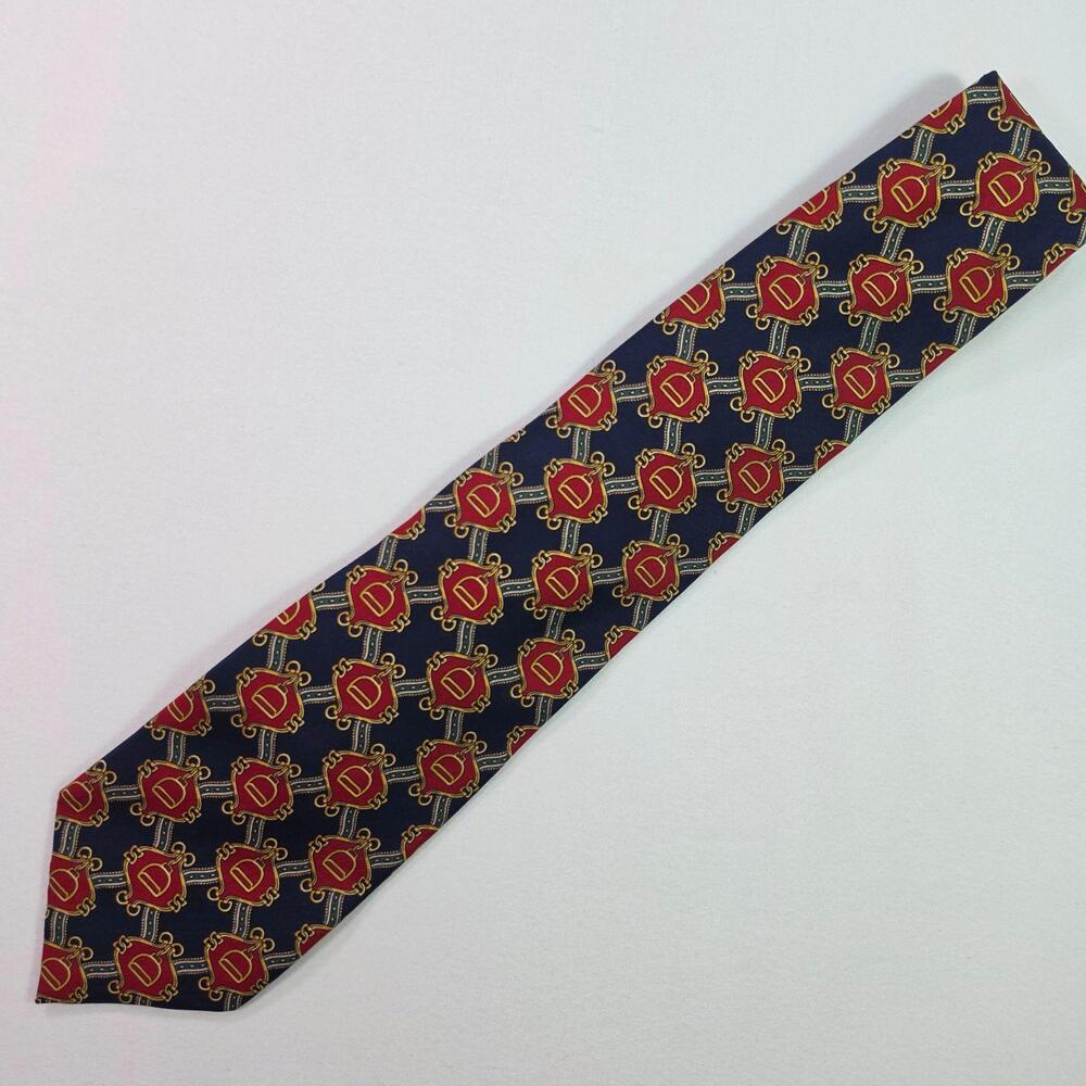 Classico Designed By Paolo Gucci Tie Mens One Size Blue Silk Geometric Designer